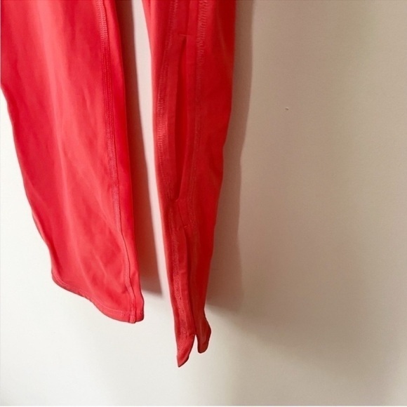 Free People Leggings Womens Activewear Neon Pink Cut Out Side Size Small Cropped - Picture 4 of 11